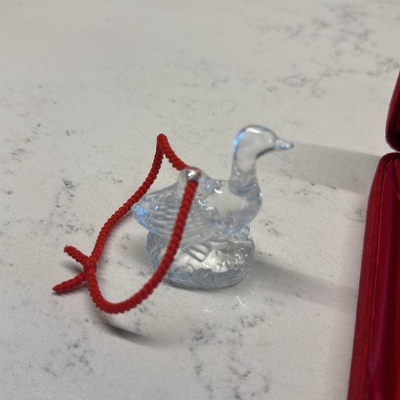 2000 WATERFORD Crystal 12 Days of Christmas 6 Geese Are Laying Crystal Ornament - Picture 6 of 7